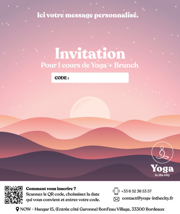 invitation Yoga & brunch bordeaux