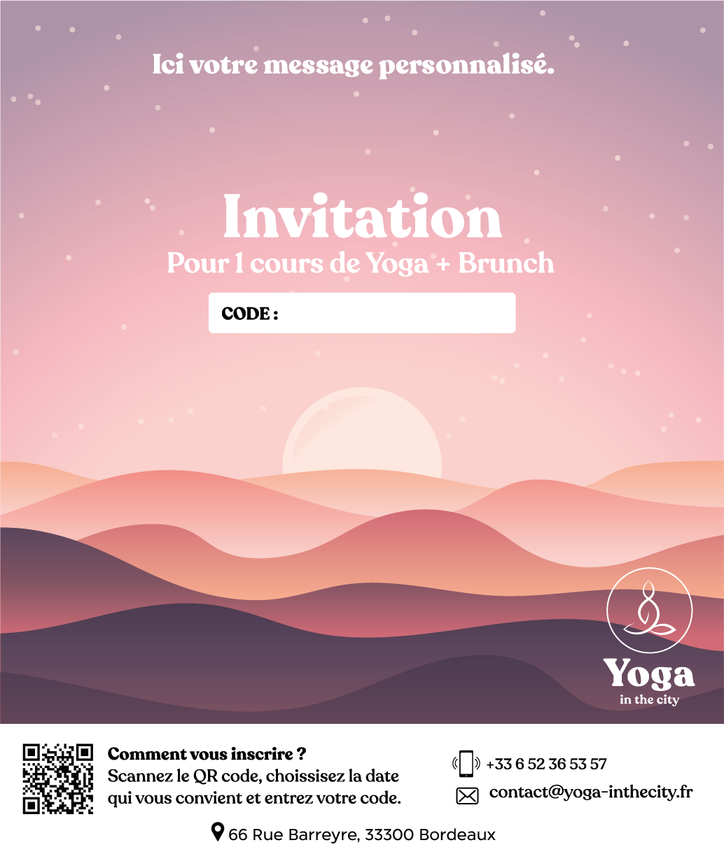 invitation Yoga & brunch bordeaux